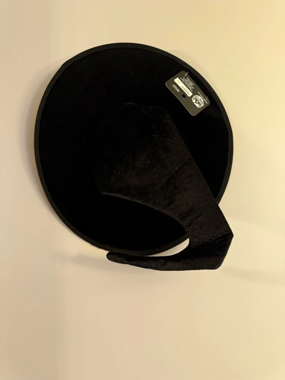 Spirit Halloween Black Velvet Witch Hat Costume Accessory NWT Adult